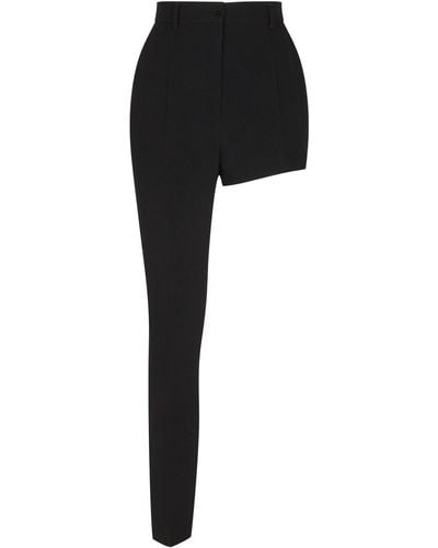 Dolce & Gabbana Asymmetric High-rise Pants - Black