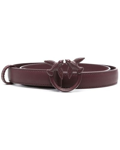 Pinko Love Bird Leather Belt - Purple