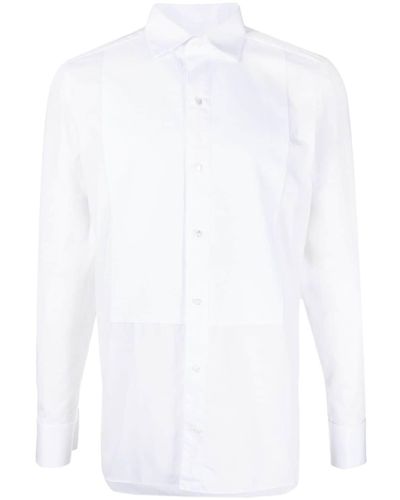 Zegna Chemise à empiècements contrastants - Blanc