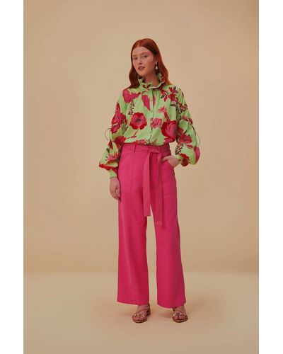 FARM Rio Wide Trousers - Pink