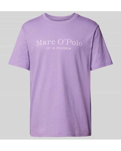 Marc O' Polo T-Shirt mit Label-Print - Lila