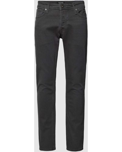 Jack & Jones Slim Fit Jeans mit Stretch-Anteil Modell 'GLENN' - Grau