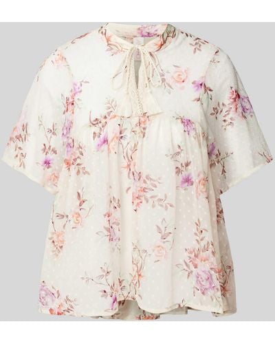 ONLY Bluse mit floralem Muster Modell 'AIDA ELISA' - Natur