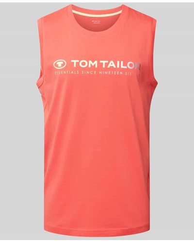 Tom Tailor Tanktop mit Label-Print - Pink