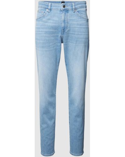 BOSS Regular Fit Jeans mit Eingrifftaschen - Blau