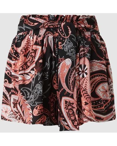 Esprit Shorts mit Paisley-Muster - Rot