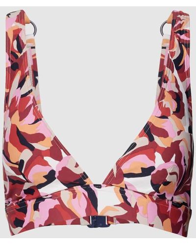 Esprit Bikini-Oberteil mit Allover-Muster Modell 'CARILO' - Rot