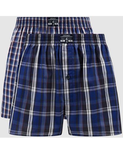 Jockey Boxershorts Van Katoen - Blauw