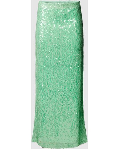 Gina Tricot Maxirock mit Paillettenbesatz Modell 'SEQUIN' - Grün