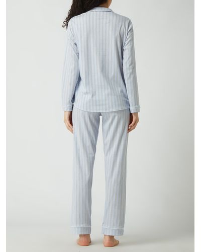 CALIDA Modern Fit Pyjama Van Katoen, Model 'sweet Dreams' - Blauw