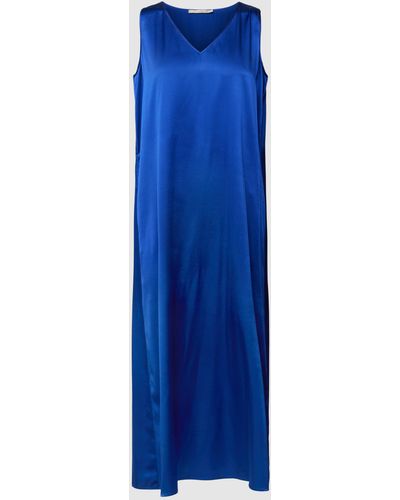 The Mercer N.Y. (The Mercer) N.Y. Kleid aus Seide mit V-Ausschnitt - Blau