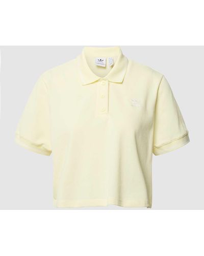adidas Originals Poloshirt mit Logo-Stickerei - Gelb