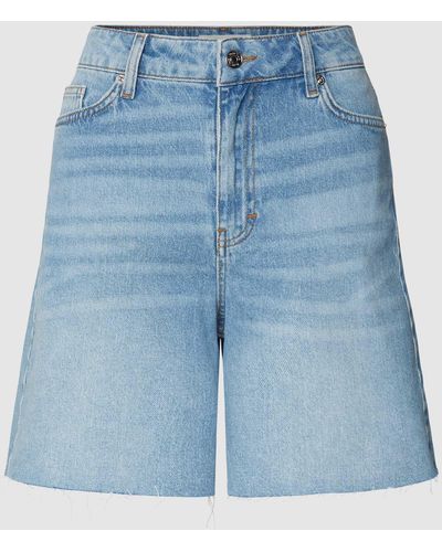 Part Two Jeansshorts Met Labelpatch - Blauw