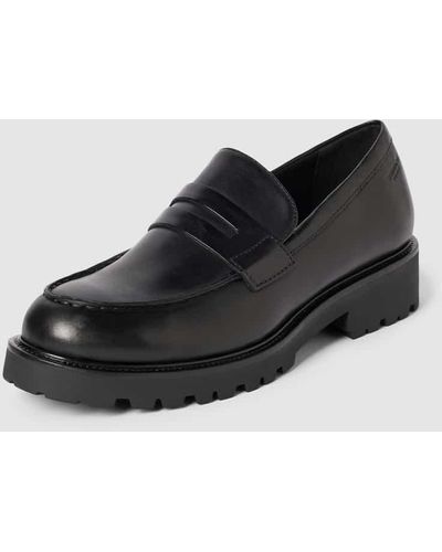 Vagabond Shoemakers Penny-Loafer mit profilierter Plateausohle Modell 'KENOVA' - Schwarz