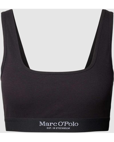 Marc O' Polo Bralette Met Label - Zwart