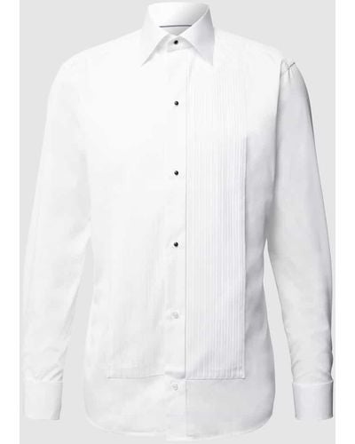 Eton Slim Fit Smokinghemd aus Baumwolle - Weiß