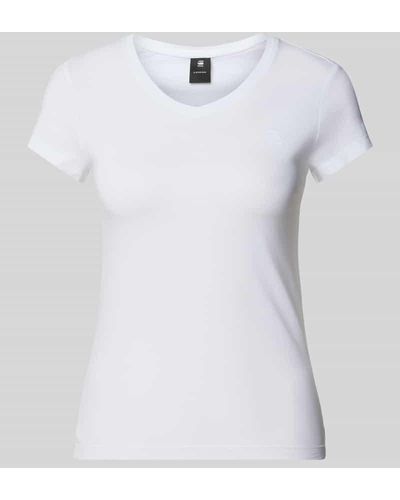 G-Star RAW T-Shirt aus reiner Baumwolle - Weiß