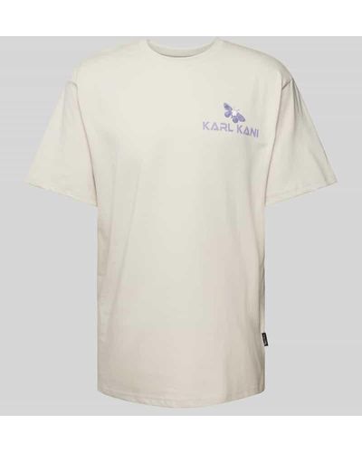 Karlkani T-Shirt mit Label-Print Modell 'Signature' - Weiß
