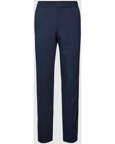 HUGO Slim Fit Anzughose mit Schurwoll-Anteil Modell 'Hesten' - Blau