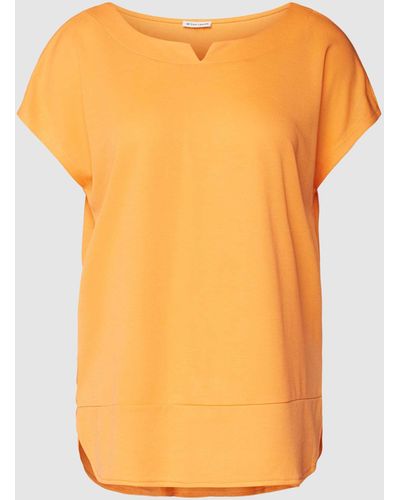 Tom Tailor T-shirt Met Deelnaden - Oranje