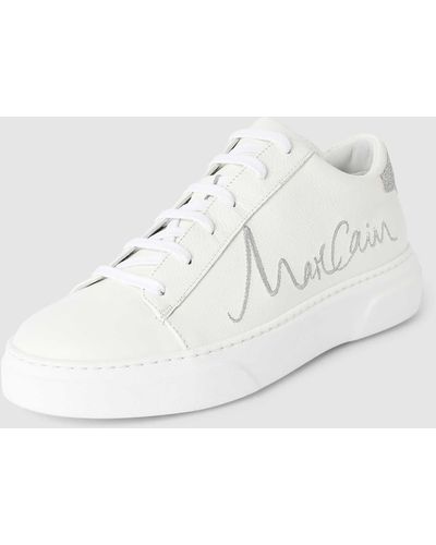 Marc Cain Bags & Shoes Sneaker aus Leder mit Label-Stitching - Weiß