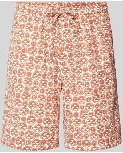 Jack & Jones Regular Fit Shorts mit Allover-Print Modell 'JAIDEN' - Pink