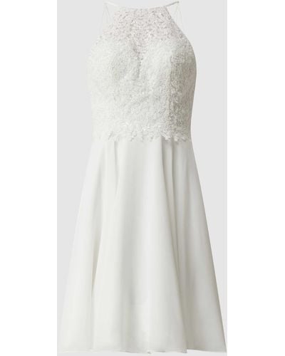 Luxuar Brautkleid aus Spitze und Chiffon - Weiß