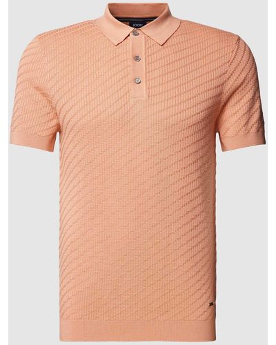 Joop! Slim Fit Poloshirt Met Knoopsluiting - Roze