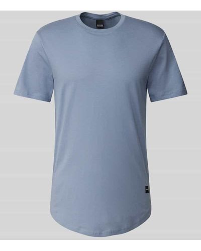 Only & Sons T-Shirt in unifarbenem Design mit Rundhalsausschnitt - Blau