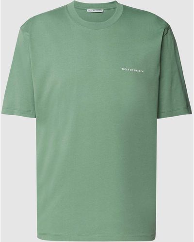 Tiger Of Sweden T-Shirt mit Label-Print - Grün