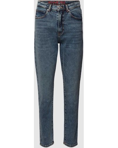 HUGO Slim Fit Jeans Van Puur Katoen - Blauw
