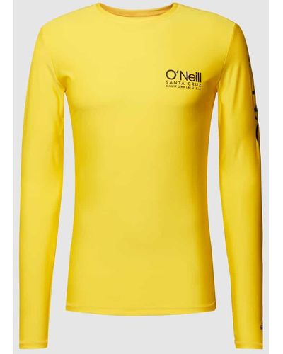 O'neill Sportswear Badeshirt mit Label-Print Modell 'Cali' - Gelb