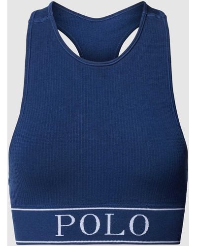 Polo Ralph Lauren Bralette Met Labeldetail - Blauw