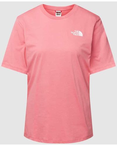 The North Face T-Shirt mit Label-Print Modell 'RELAXED SIMPLE DOME' - Pink