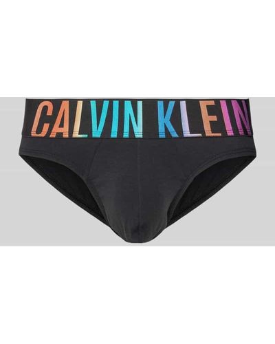 Calvin Klein Slip mit elastischem Logo-Bund - Blau