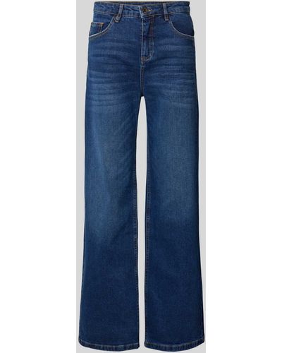 Opus Relaxed Fit Jeans mit Kontrastnähten - Blau