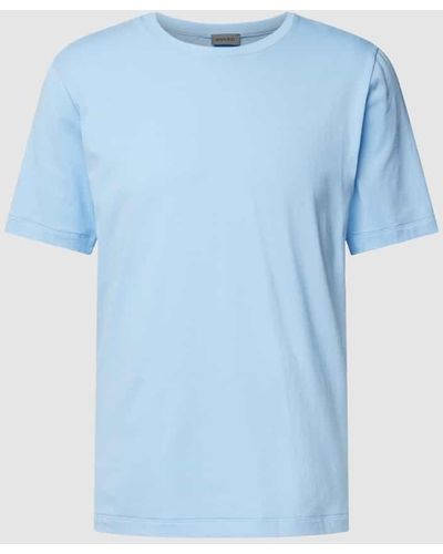 Hanro T-Shirt mit Rundhalsausschnitt - Blau