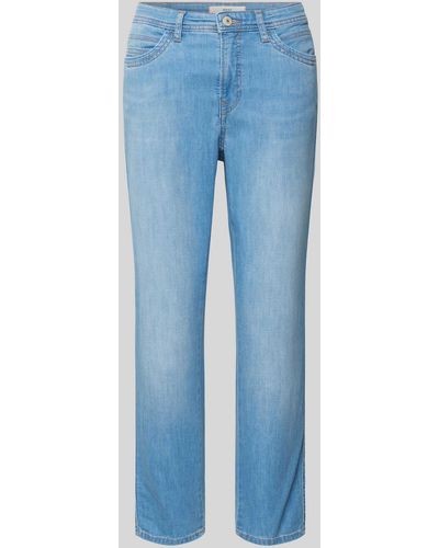 Brax Slim Fit Jeans Met Verkort Model - Blauw