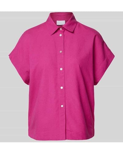 Jake*s Hemdbluse mit durchgehender Knopfleiste - Pink