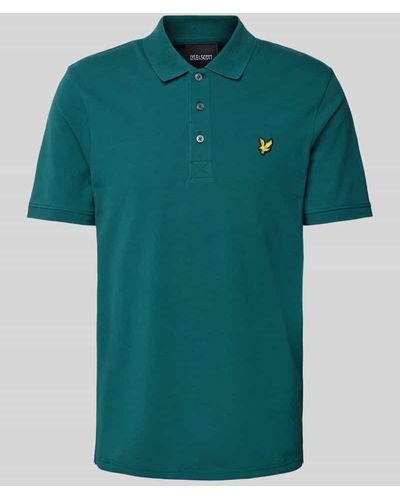 Lyle & Scott Slim Fit Poloshirt mit Logo-Patch - Grün