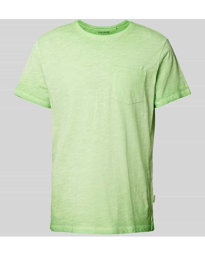 Blend T-Shirt mit Brusttasche Modell 'NOEL' - Grün