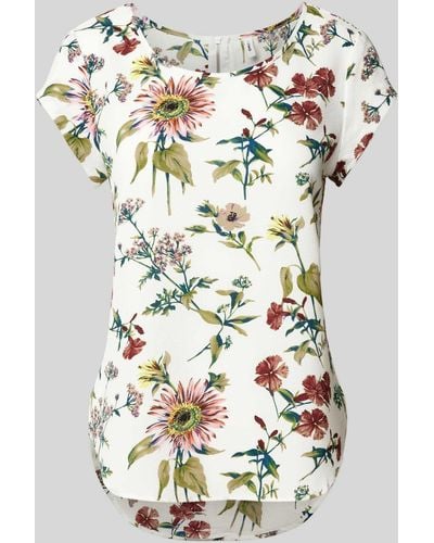 ONLY Blusenshirt mit floralem Muster Modell 'VIC' - Mettallic