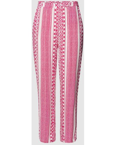 Only Carmakoma PLUS SIZE Stoffhose mit Allover-Muster Modell 'MARRAKESH' - Pink