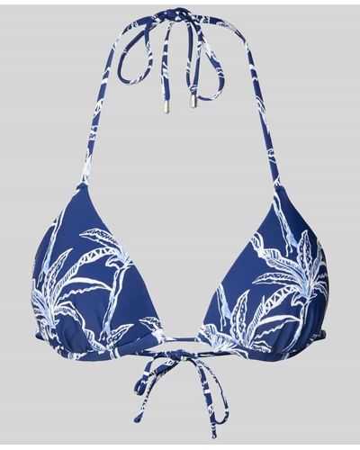 Barts Bikini-Oberteil mit floralem Print Modell 'Enele' - Blau