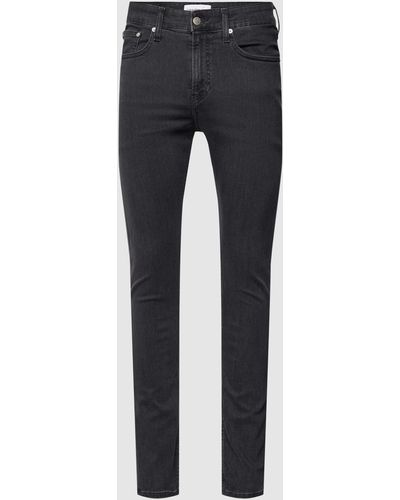Calvin Klein Skinny Fit Jeans im 5-Pocket-Design - Blau