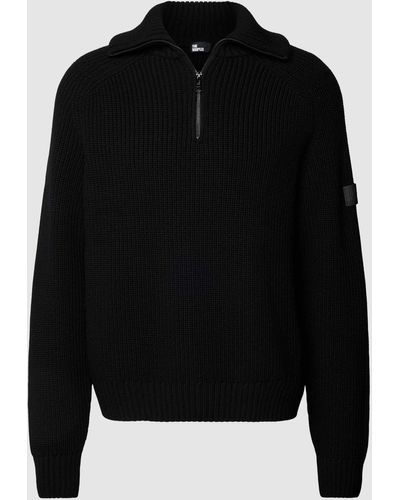 The Kooples Troyer mit Label-Patch Modell 'PULL' - Schwarz