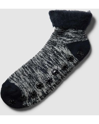 Camano Socken mit Allover-Muster Modell 'WARM-UP' - Schwarz