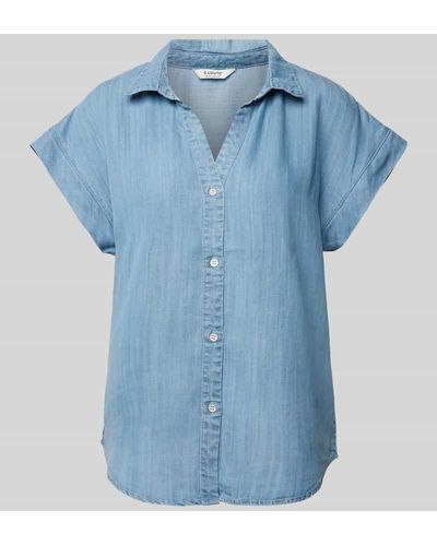 B.Young T-Shirt in Denim-Optik Modell 'Lana' - Blau
