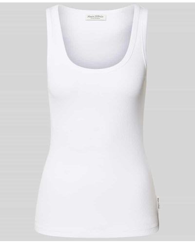 Marc O' Polo Tanktop in Ripp-Optik - Weiß