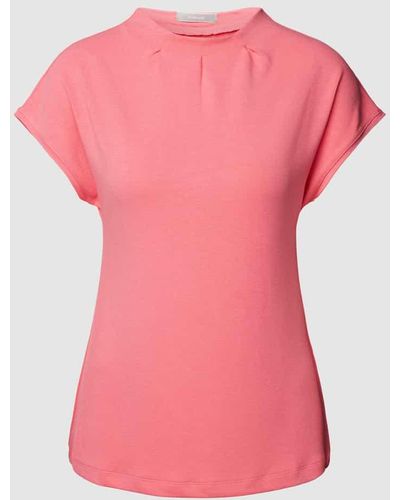 Fransa Bluse mit Viskose-Anteil im unifarbenen Design - Pink